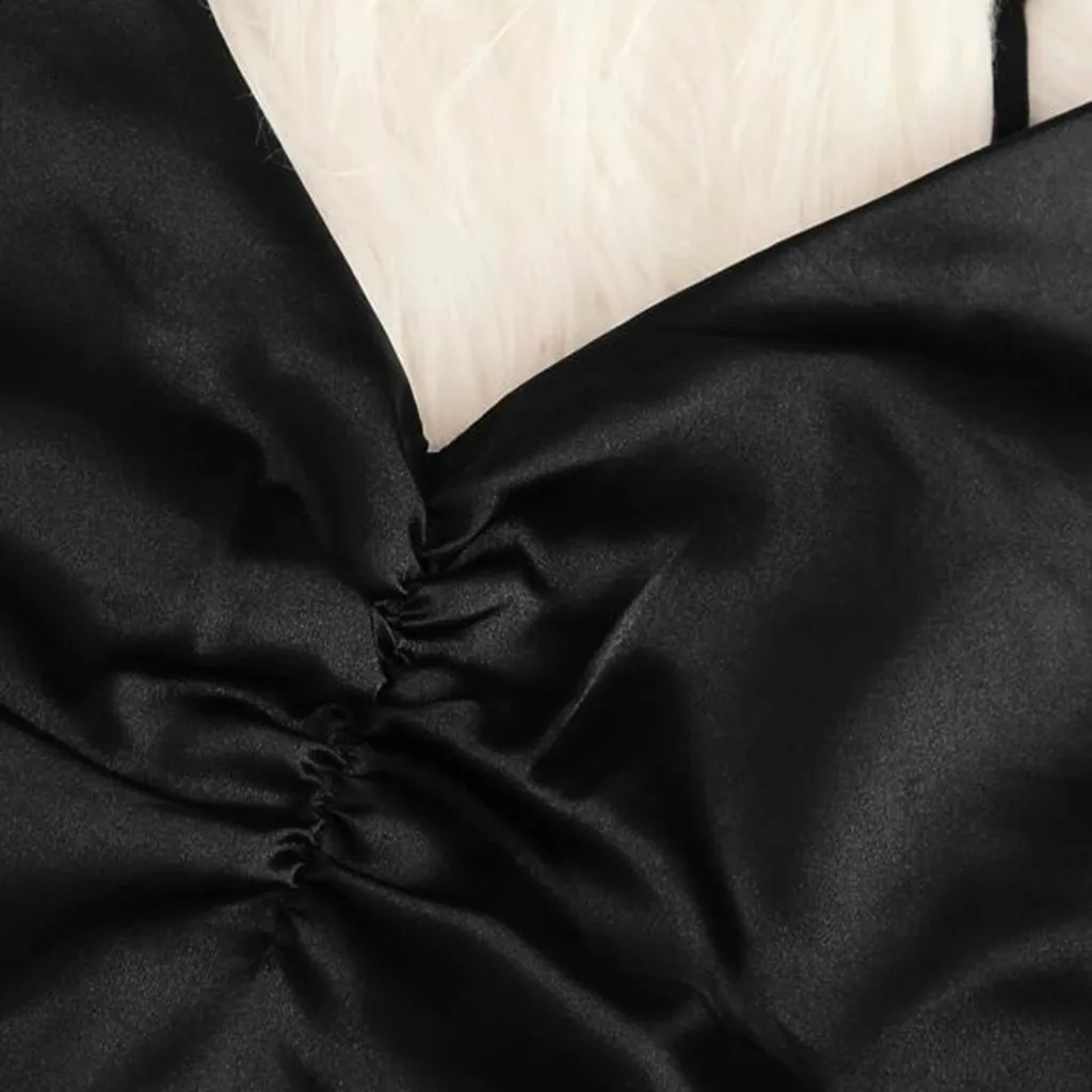 Женский атласный Шелковый пижамный комплект сексуальная Очаровательная