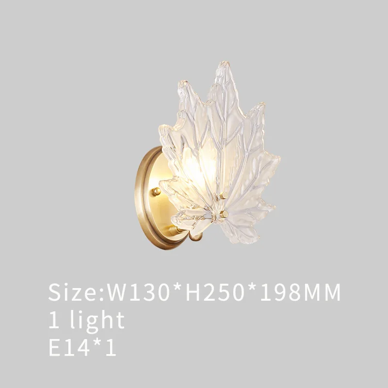 Настенные светильники с кленовыми листьями декоративное настенное бра из меди и