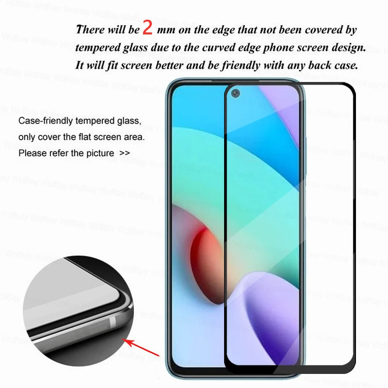 4in1 full glue tempered glass for redmi 10 glass redmi 10 9 9t 9a 9c note 8 9s 10s 11 pro glass screen protector poco m3 m4 pro free global shipping