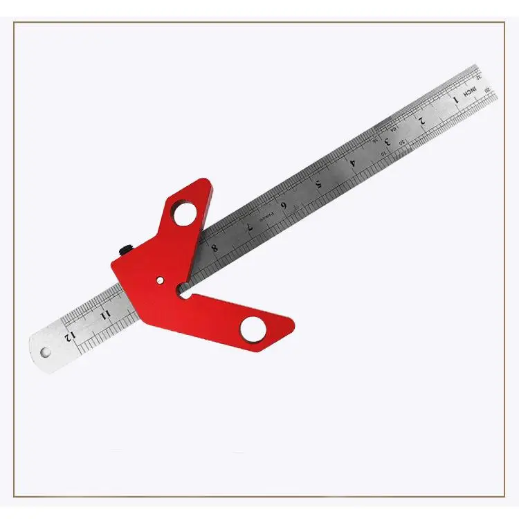 

DishyKooker Woodworking Scale Ruler 45/90 Degree Center Finder Scribe Line Drawing Measuring Tool