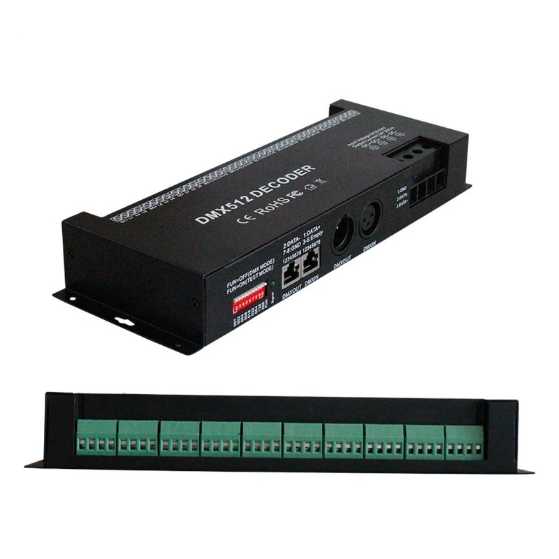 30 канальный RGB DMX512 декодер светодиодная полоска DMX контрольный Лер драйвер PWM вход