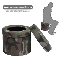 portable folding toilet emergency mobile toilet outdoor camping hiking travel camouflage toilet storage stool vomit bucket
