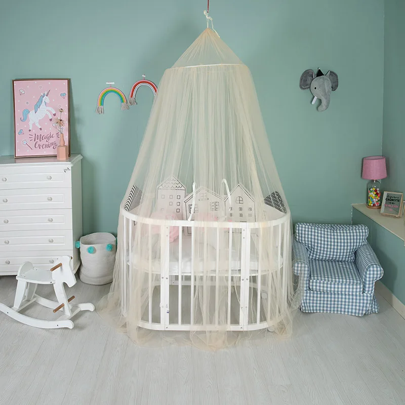 Baby Round decorations Crib Netting Bed Hanging Cotton Bed Canopy Mosquito Net Curtain For Hammock in The Babies Room Flag Decor