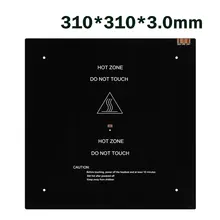 3D Printer Parts  Aluminium heatbed MK3 310*310*3mm 12V black MK3 hotbed latest  for Hot-bed Support 12V/24 for Creality 3D CR10