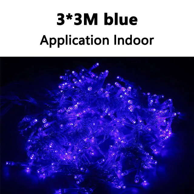 6 м x 3 М новогодняя гирлянда гирлянда свадьба светодиодная занавеска christmas lights outdoorсветодиодная шторагирлянда сосулька - Испускаемый цвет: blue