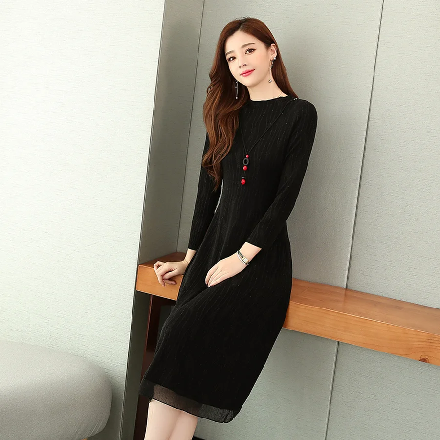 2021 в винтажном стиле элегантное красное платье миди осень зима женский новый 4XL