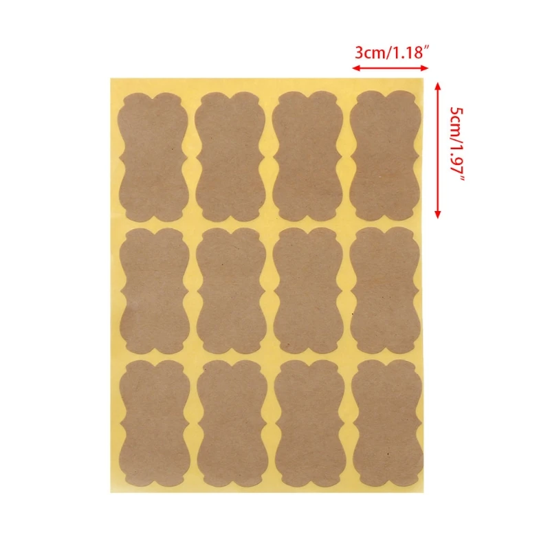 

120Pcs Vintage Blank Kraft Label Handmade Sealing Sticker For Gift Packaging DIY