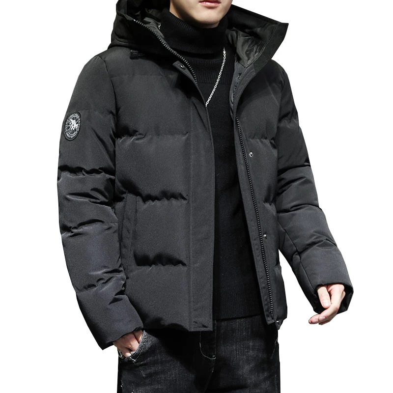

Мужская ветронепроницаемая куртка на белом утином пуху, уличная зимняя Лыжная одежда, модная Толстая теплая пуховая куртка с капюшоном и за...