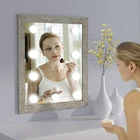 Светодиодный макияж зеркало светильник лампочка USB на возраст 4, 6, 10 лампы Комплект туалетный столик Голливуд косметическое зеркало светильник затемнения настенный светильник Украшения в спальню
