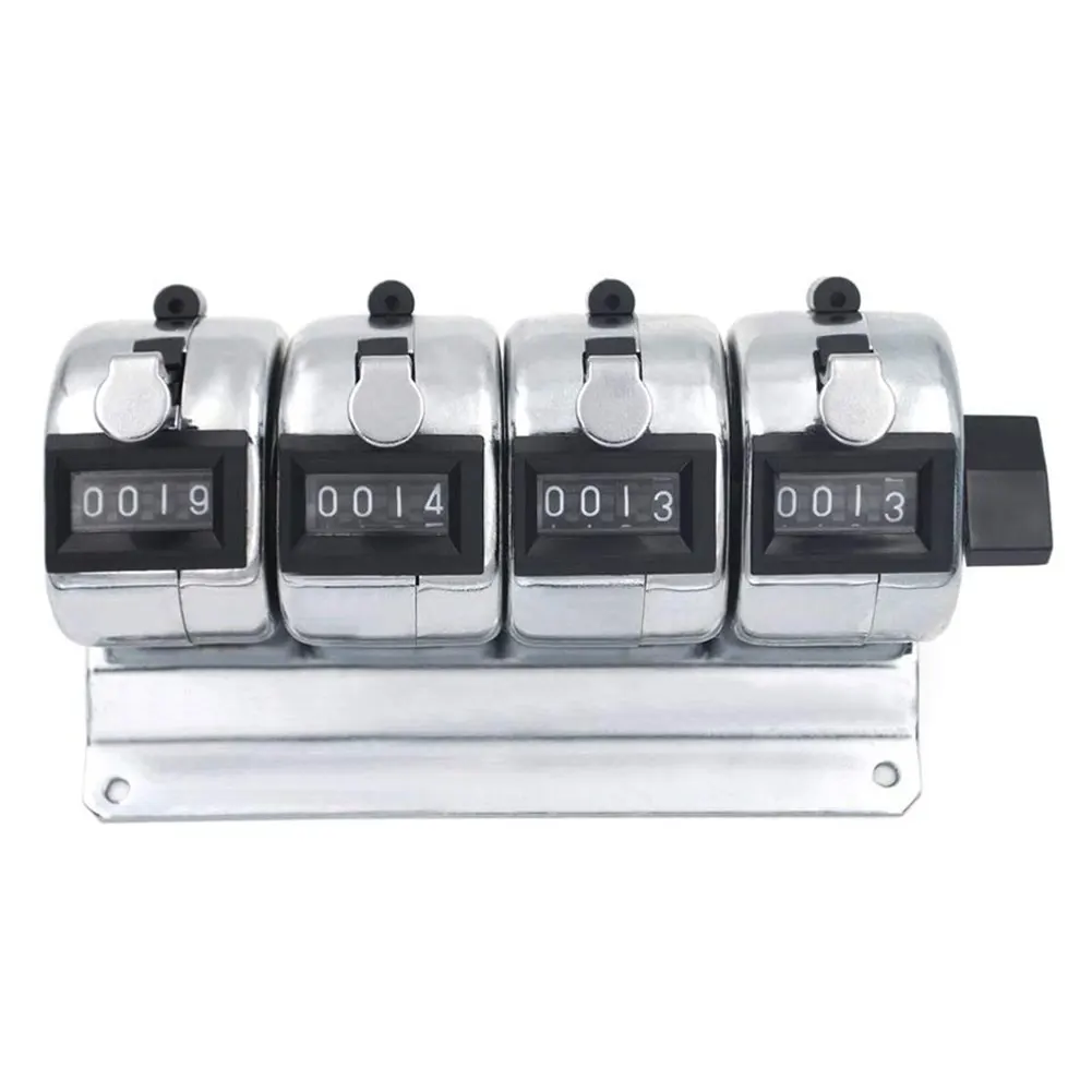 Металлический ручной механический счетчик с 4 рядами цифр Скакалка для