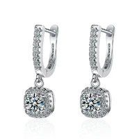 trendy 925 silver jewelry earrings with aaa zircon gemstones drop earrings for women wedding party gift accessories wholesale