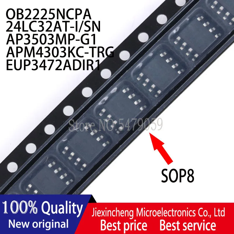 OB2225NCPA OB2225NCP 24LC32AT-I/SN 24LC32AI AP3503MP-G1 3503MP-G1 APM4303KC-TRG APM4303 EUP3472ADIR1 3472A SOP8 новый оригинальный