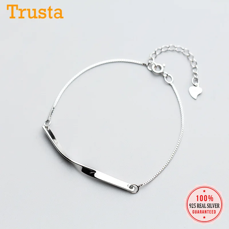 Женские браслеты с кручеными ломтиками Trustdavis минималистичное ювелирное изделие