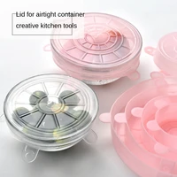 six piece silicone fresh keeping cover stretchable multifunctional fruit and vegetable fresh keeping film bowl cover