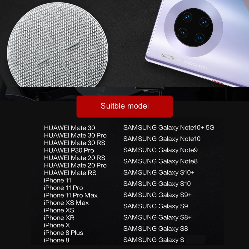 HUAWEI CP61 Mini Super Charge 27W Wireless Charger for Mate 20 &amp 30 Pro iPhone 11 Samsung P10 S10 | Электроника
