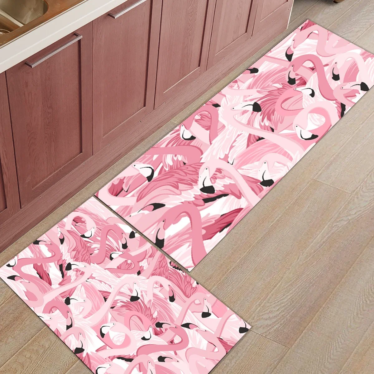 

Flamingo red-crowned crane Kitchen rug kitchen mat home rug Bath mat Rug Doormat entrance door hallway carpet hallway carpet Mat