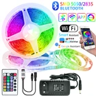 Светодиодные ленты с Bluetooth RGB 50502835, гибкая светодиодная лента, Диодная лента 12 В, 5-20 м, декоративсветильник Светка для телевизора, компьютера, спальни