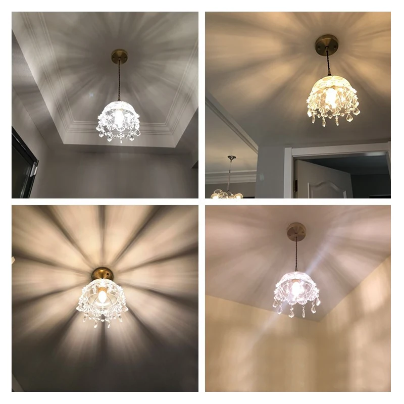 Японская ретро люстра из Латунного стекла простая современная прикроватная на