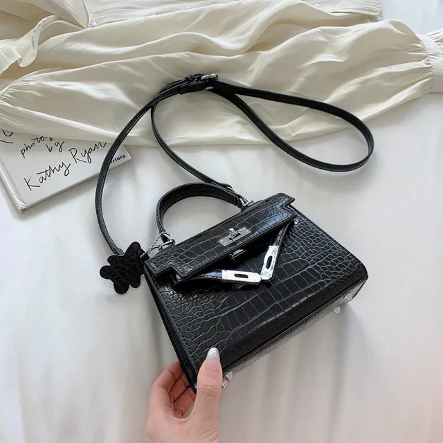 

Brand Designer Crocodile Pattern Women's Handbag Fashion Simple Crossbody Bag Small Flap Tote