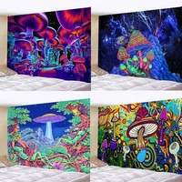 3d print trippy mushroom tapestry hippie colorful art tapiz wall hanging tapestries 150100cm150130cm200150cm