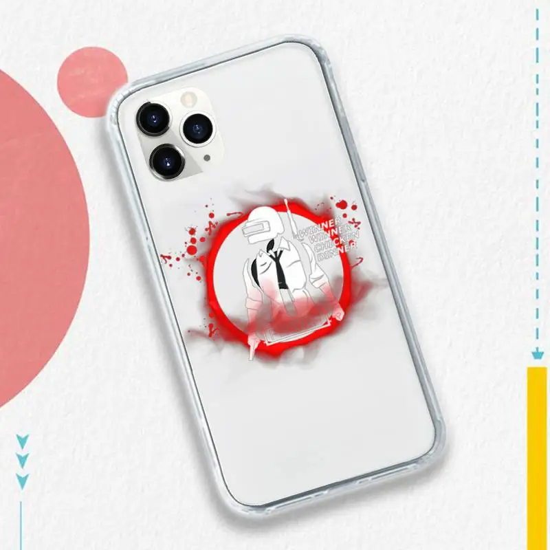 

Hot PUBG Game fashion Phone Case Transparent soft For iphone 5 5s 5c se 6 6s 7 8 11 12 plus mini x xs xr pro max