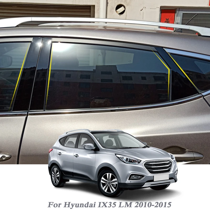 6 шт. автомобильный Стайлинг для Hyundai IX35 LM 2010 2015 стикер отделки окна автомобиля