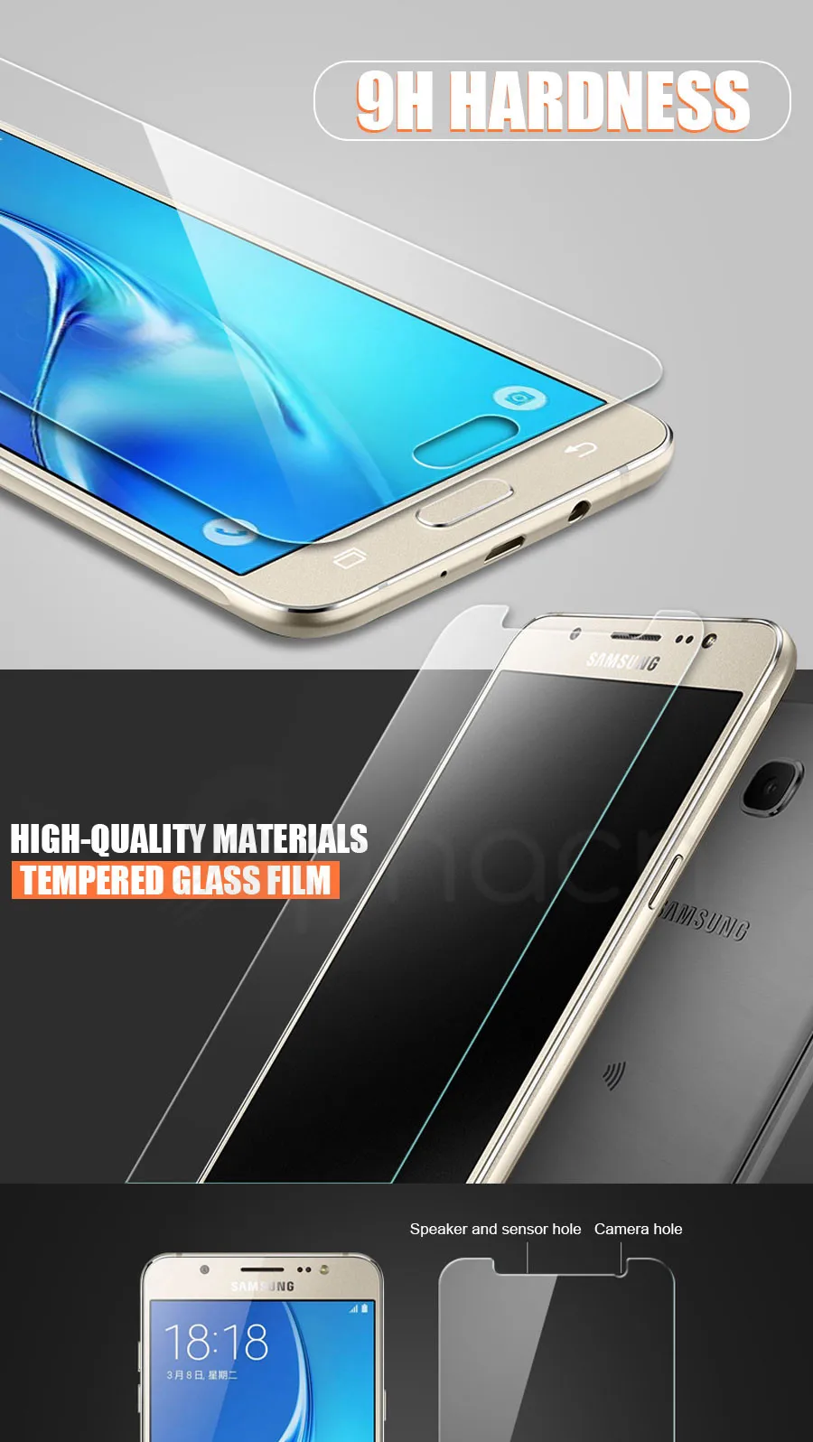 9H HD закаленное стекло для samsung Galaxy J7 J5 J3 J2 J8 J4 J6 Plus Защитная пленка для экрана