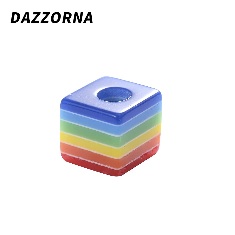 Разноцветные Бусины из смолы цветные яркие Квадратные бусины россыпью для