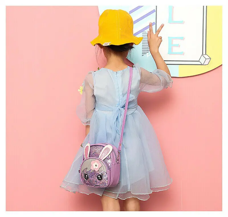 2019 детские летние аксессуары милый детский рюкзак с блестками и кроликом для