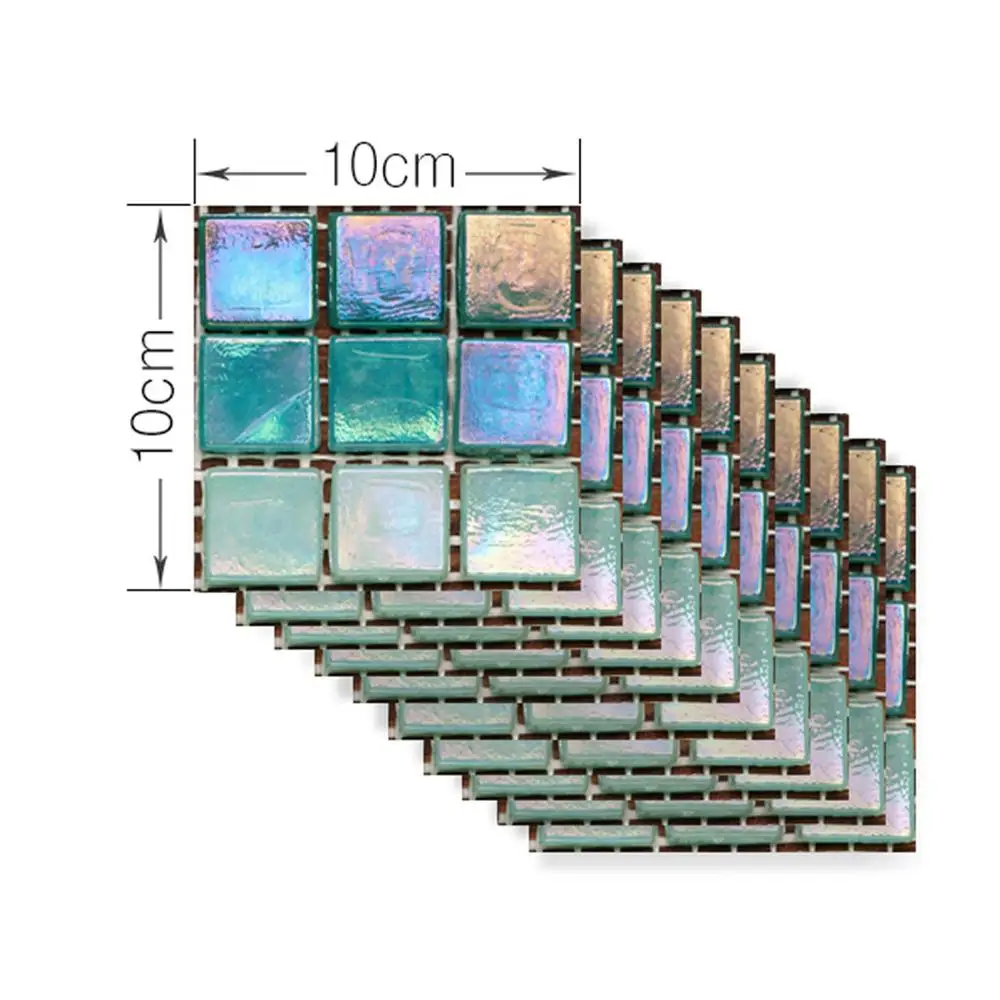 10 шт. 3D наклейки на стены самоклеящиеся клейкие плитки домашний декор квадратная