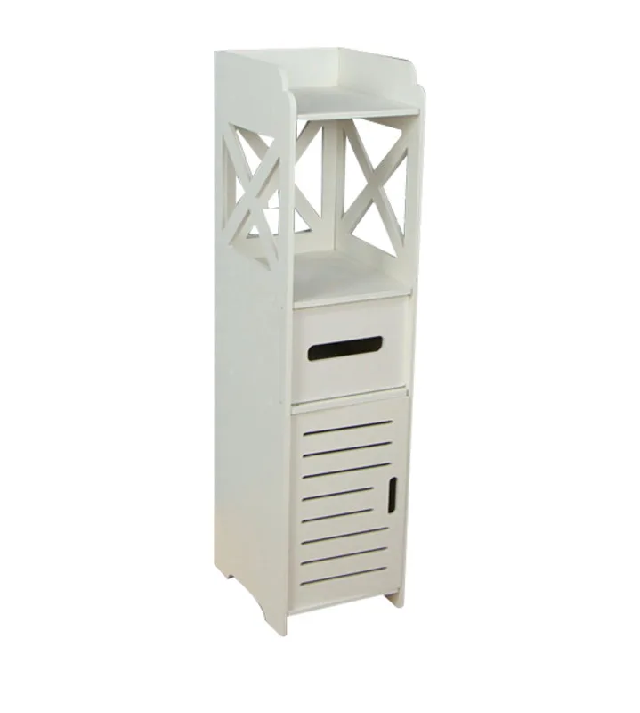 

White 4 Layers Bathroom Cabinet Toilet Furniture bathroom toilet accessories bathroom shelves Storage Cabinet Organizer Rack