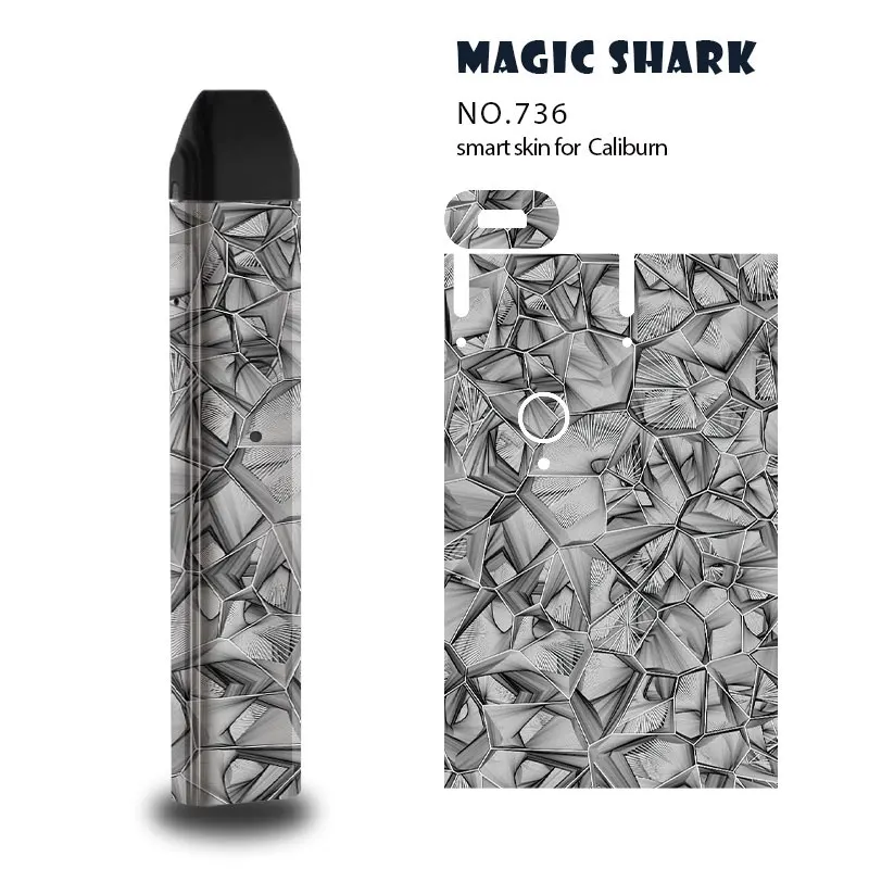 

Magic Shark Hot Sale Kitty Fox Skull Freedom Leopard Flower Skin Stereo Case Cover Film Sticker for Uwell Caliburn