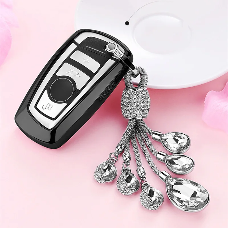 

For BMW 1/3/5/7 Series X3 X4 M2/3/4 TPU Car Key Case Cover Protection Car-Styling Accessories Car Holder Shell Ring
