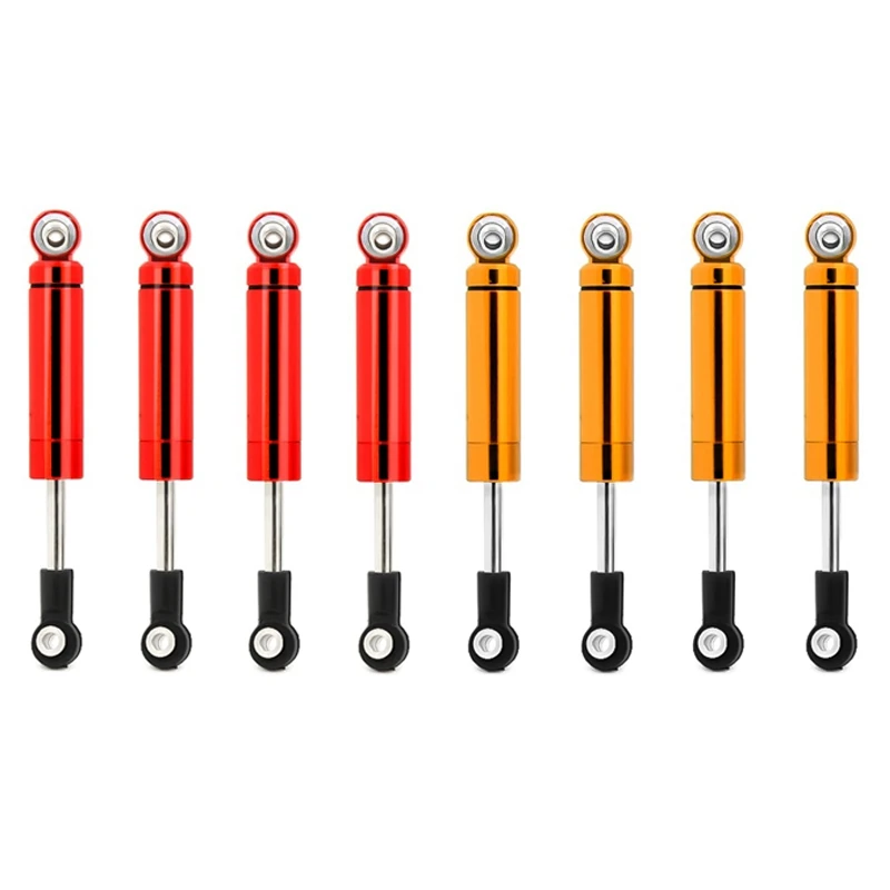 

8Pcs Metal Shock Absorber Damper for Wltoys 144001 124019 124018 RC Car Spare Parts Upgrade Accessories,Yellow & Red