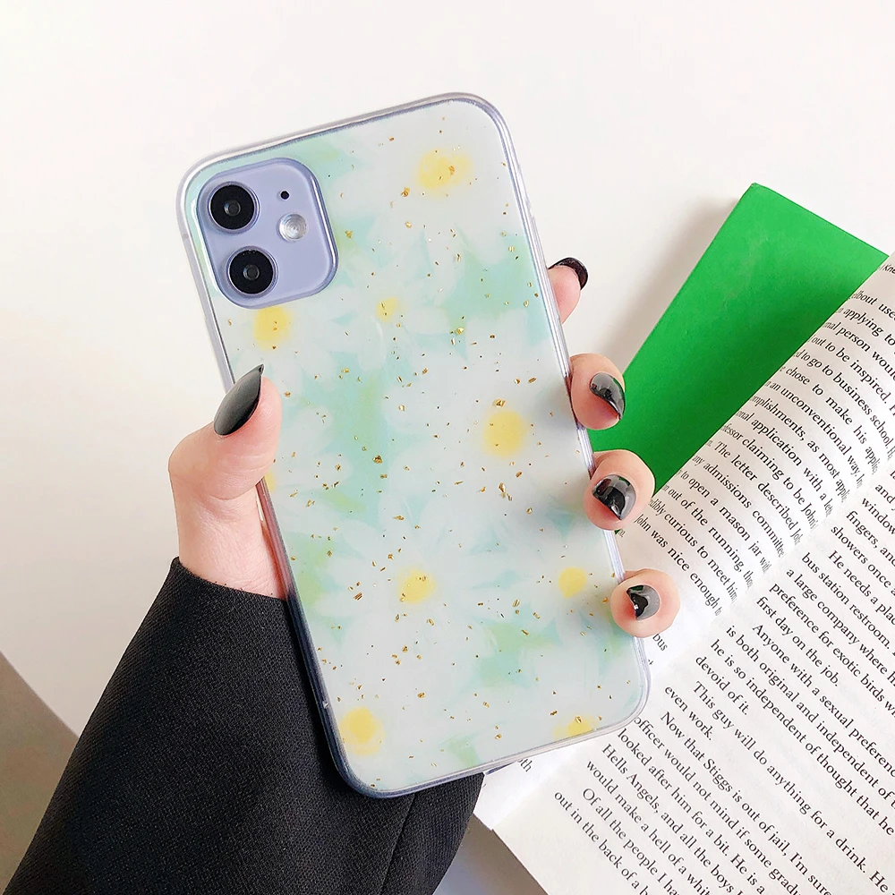 LOVECOM Cute Flower Phone Case For Huawei P40 P30 P20 Pro Honor 20 10 9 Nova 6 5 4 3 Mate 30 Soft Epoxy Powder Back Cover | Мобильные