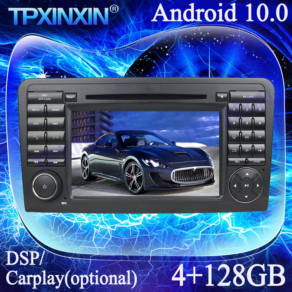 

For Benz ML Class W164 IPS Android 10.0 Carplay 4G+128G Multimedia Player Tape Recorder GPS Navigation Auto Radio Head Unit DSP