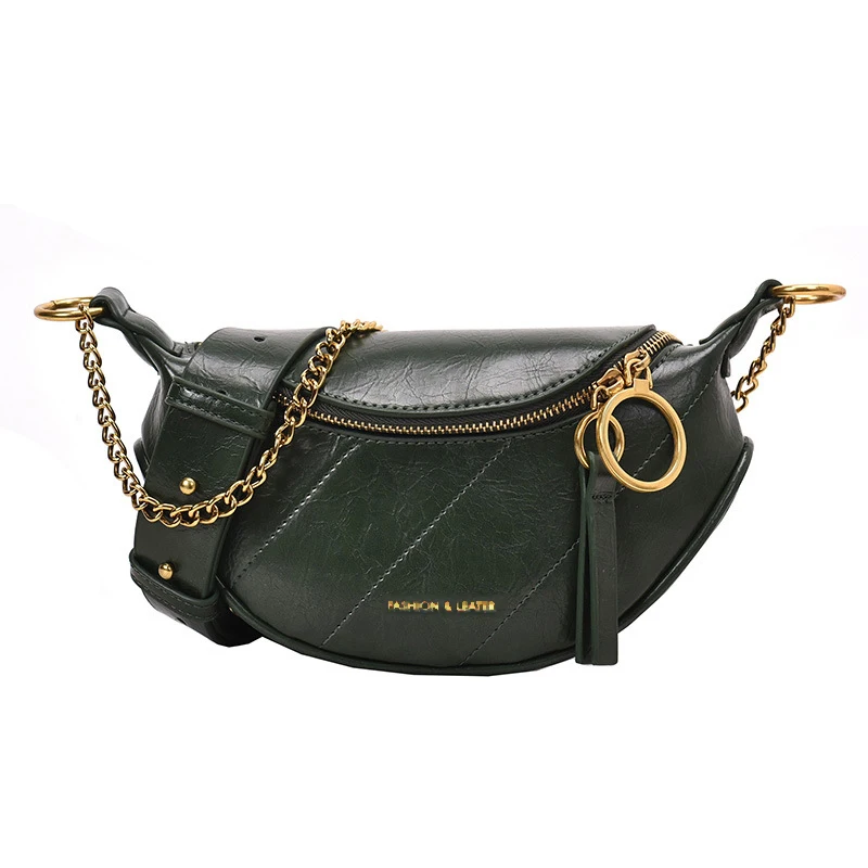 Green Waist pack Женская поясная сумка, модная поясная сумка из искусственной кожи, поясная сумка, роскошная брендовая хип-посылка, нагрудная сумка, женская сумка через плечо - Цвет: Green Waist pack