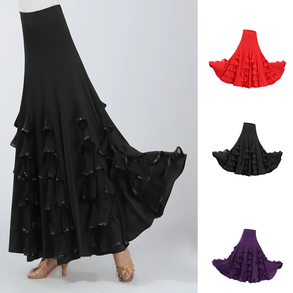 

Modern Waltz Tango Ballroom Dance Costume For Women Flamenco Dress Show Dance