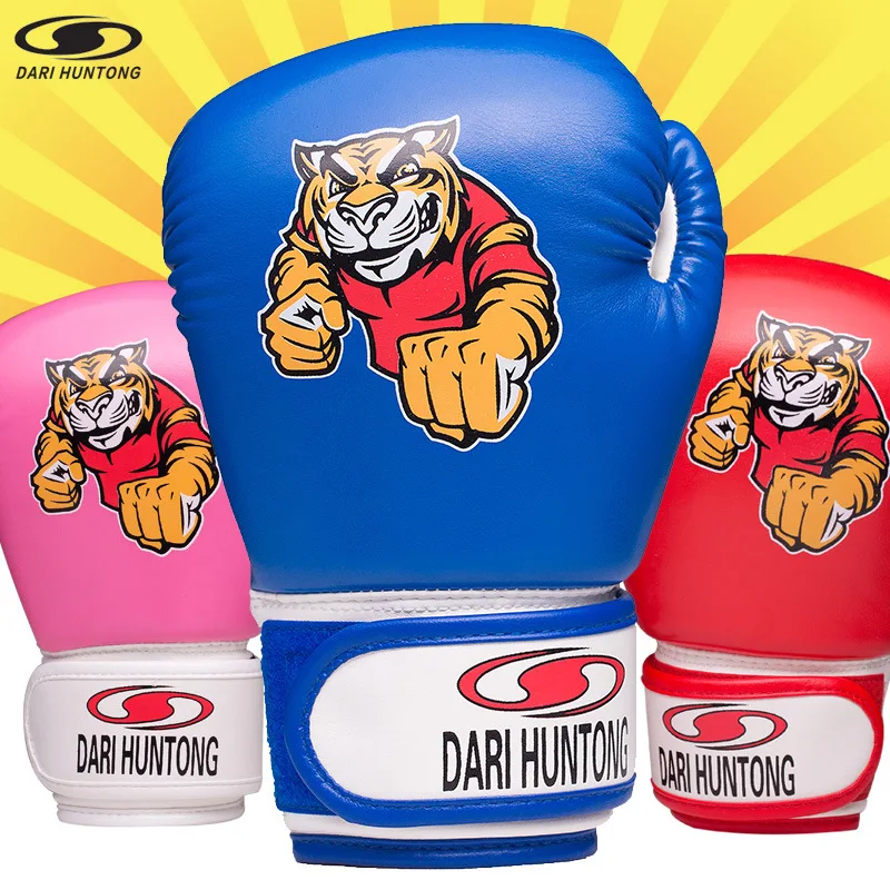 

Fight Kick Boxing Gloves 6 Oz Child Muay Thai Gloves Karate Wushu Sanda Mma Glove Boxing Man Itf Taekwondo Martial Art Products