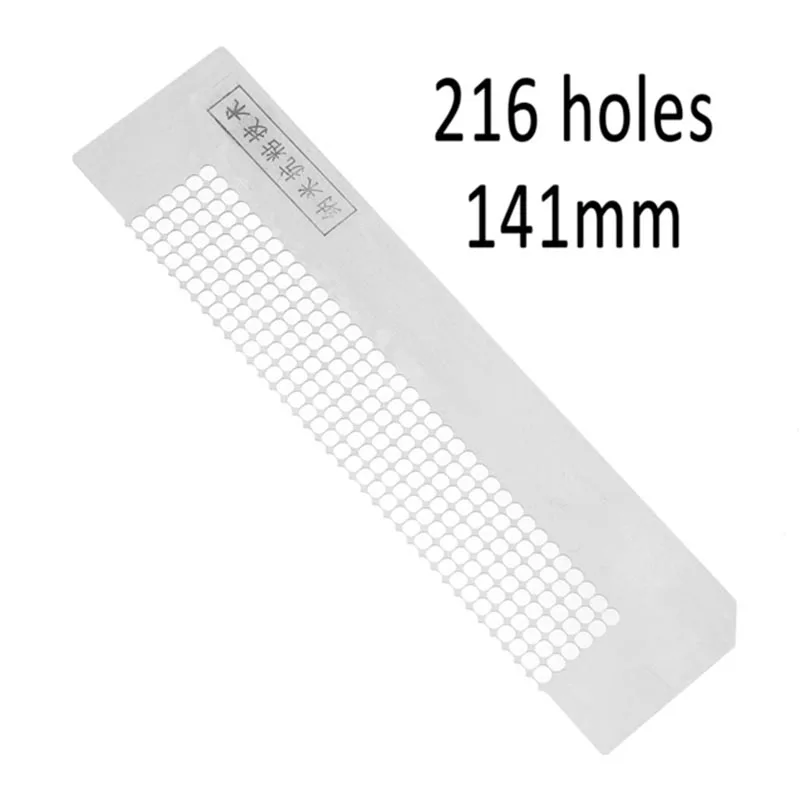 216 holes Инструменты для алмазной живописи, линейка для рисования в горошек, алмазная вышивка, сетка, линейка из нержавеющей стали - Цвет: 216 holes