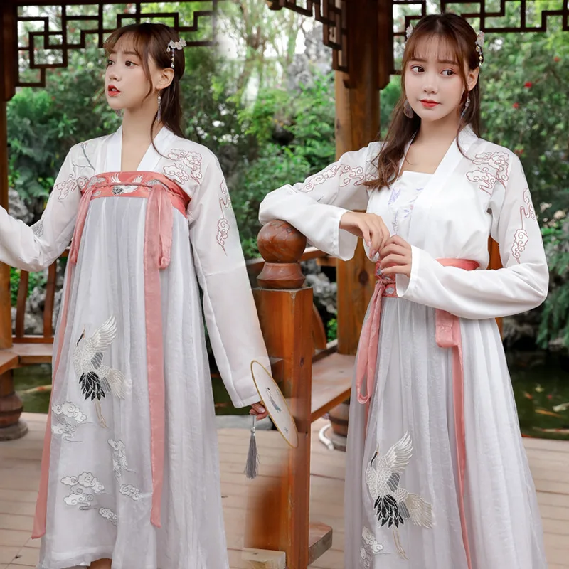 

length, waist length, two fairy skirts, Chinese style Han costume, women's summer Liuxian Chiffon large swing skirt