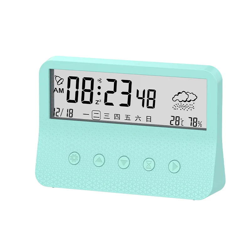 

Hot Electronic Alarm Clock Travel Clock Multifunctional Silent LCD Digital Large Screen Desktop Clock Temperature Date Time