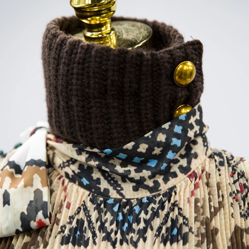 Женский Асимметричный свитер TWOTWINSTYLE асимметричный с длинным рукавом высокой