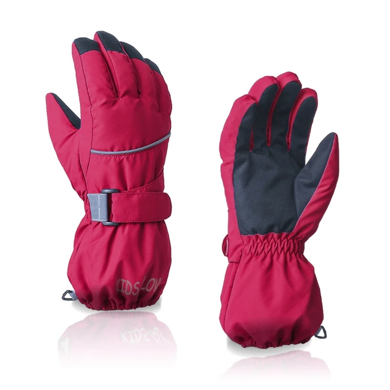 

Kids Children Winter Warm Snowboard Ski Gloves Waterproof Full Finger Mittens P31B