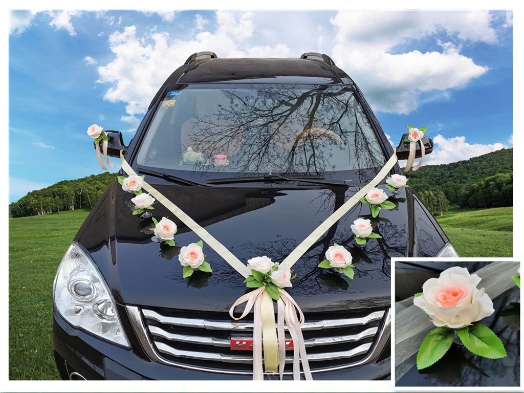 

Bride Groom Wedding Engagement Wedding Centerpieces Decoration Wedding Favors and Gifts Car Flowers with Ribbon W0102