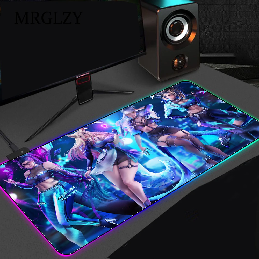 

LOL KDA ALL OUT Seraphine Gaming Mousepad Large Rubber Gamer 800x400MM Mats Gaming Accessories Laptops Xxl Led Gaming Desk Mat