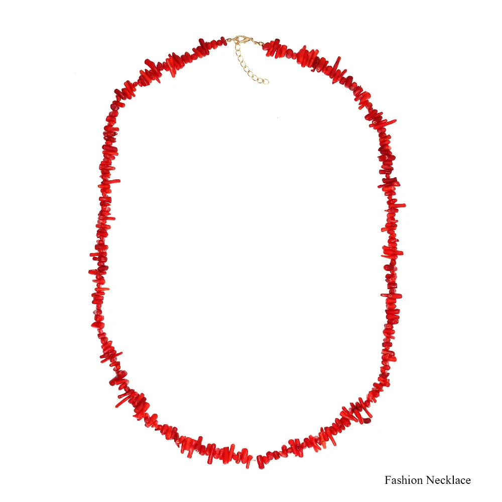 Женское Ожерелье с красным камнем ZA винтажная цепочка на шею в богемном стиле