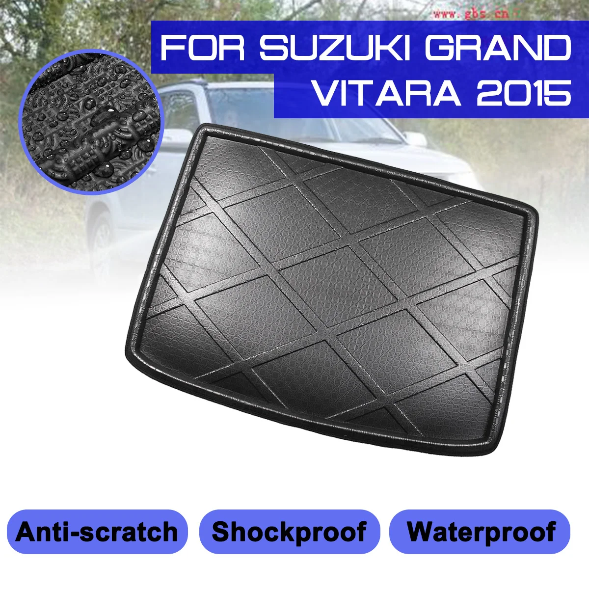 

For Suzuki Grand Vitara 2015 Car Floor Mat Carpet Rear Trunk Anti-mud Cover