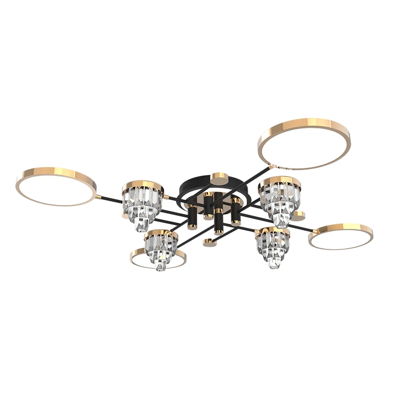 

NEW Creative Crystal LED Chandeliers Parlor Dining Room Gold Romantic Atmosphere Decoration Pendant Light Fixtures