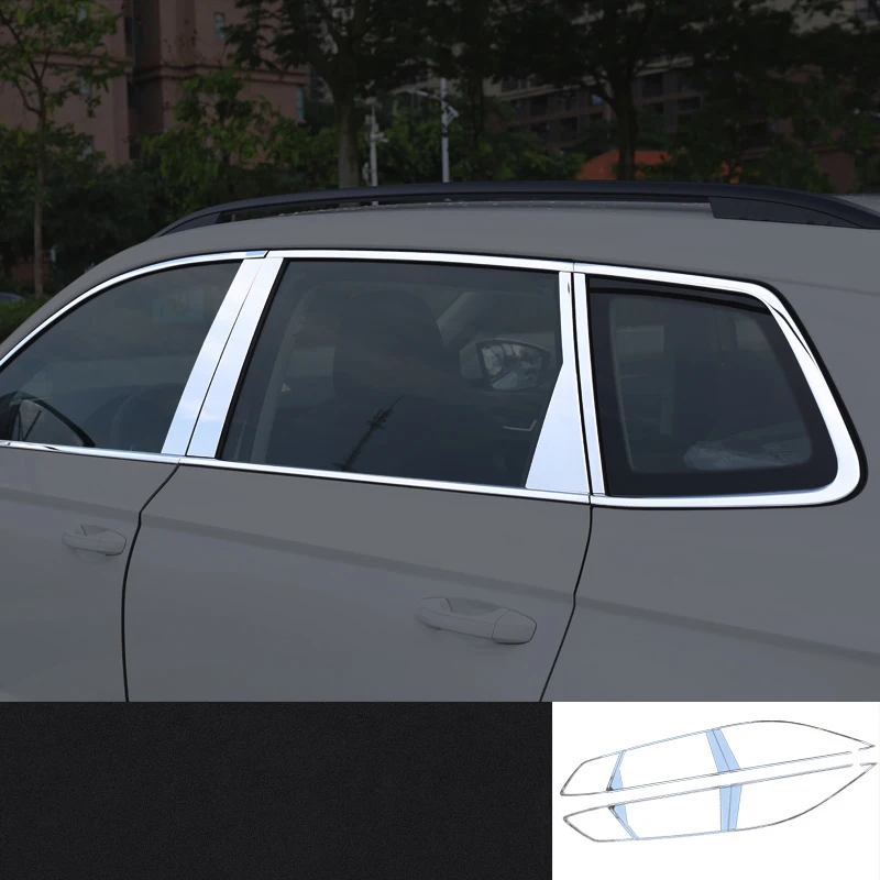 20 pcs Lsrtw2017 для Skoda Karoq окна автомобиля Хром Ближний пост планки интерьер Молдинги аксессуары - Название цвета: 20 pcs